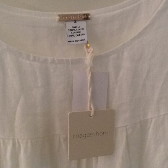 MAGASCHONI BELGIAN LINEN TIERED DRESS NWT Size S - Picture 5 of 9